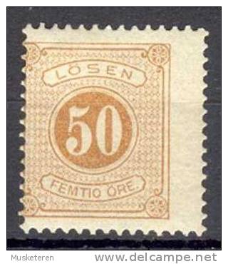 Sweden Postage Due 1874-77 Mi. 9 B   50 Ö Lösen Perf. 13 MH - Taxe