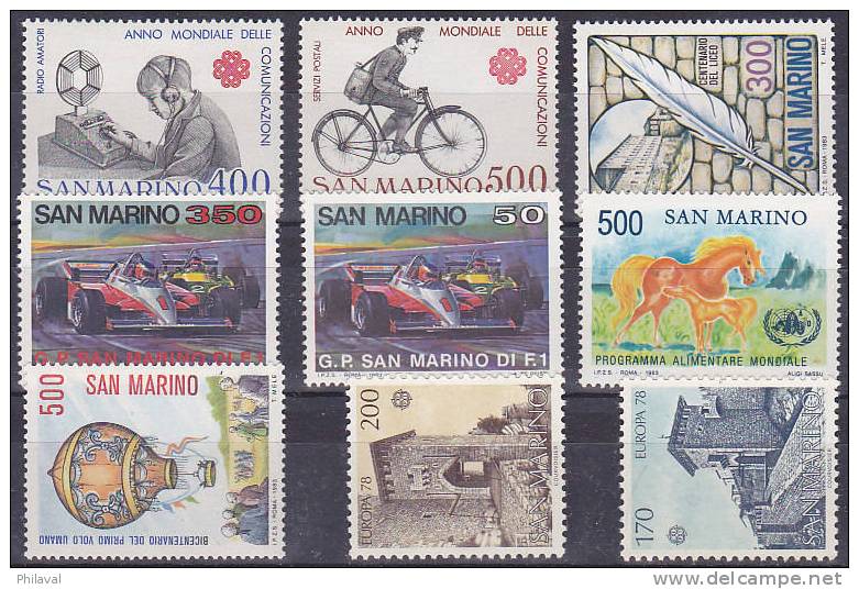 SAN MARINO Petit Lot De 29 Timbres ** - Autres & Non Classés