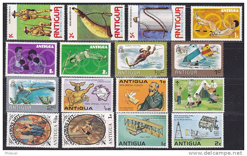 ANTIGUA Petit Lot De 21 Timbres ** - Antigua Et Barbuda (1981-...)