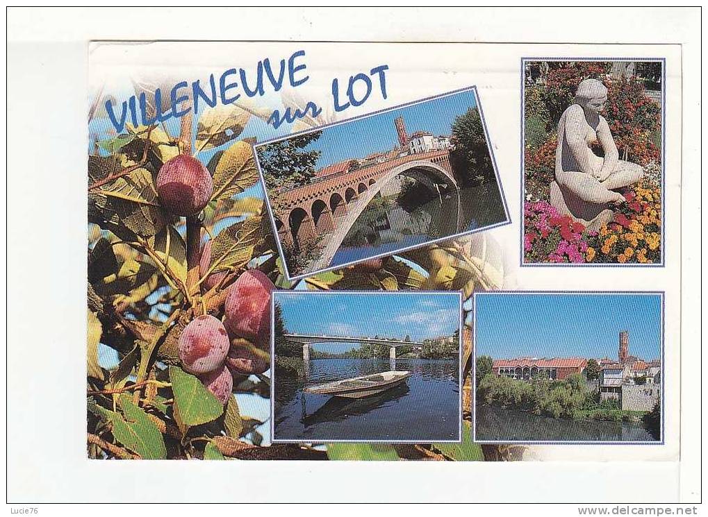 VILLENEUVE SUR LOT  -  4 Vues  Et Branche De Prunier - Villeneuve Sur Lot