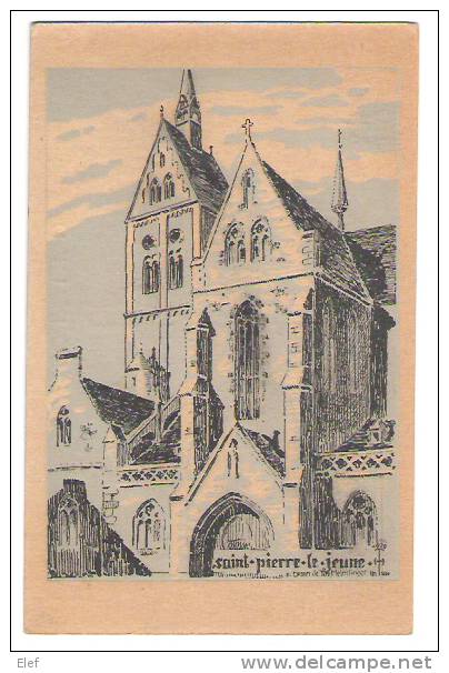 Dessin De Tim HELMLINGER: Eglise Saint-Pierre -le -Jeune, STRASBOURG ( Bas-Rhin ); TTB - Helmlinger