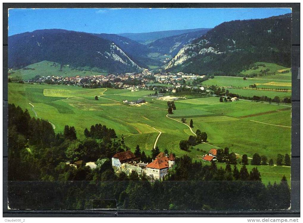 CHATEAU DE MOTIERS .Fleurier . Val De Travers Vue Aérienne  Voir Recto - Verso    (E216) - Môtiers 