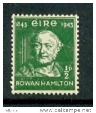 1943 IRELAND W. R. HAMILTON MICHEL: 91 MNH ** - Usati