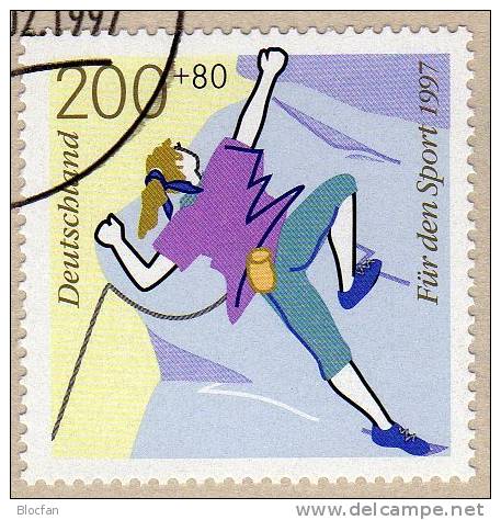 Abart ETB 4/1997 I Mit Großer Faust BUND **/SST 35€ Mit Vergleichsstück Freeclimbing Sport Error On Stamp Of BRD Germany - Other & Unclassified