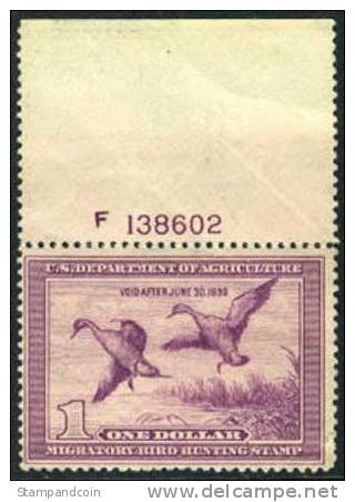 US RW5 Mint Never Hinged Duck Stamp From 1938 - Duck Stamps