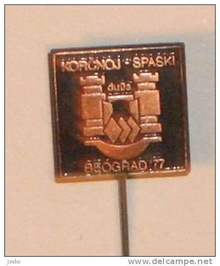 CHESS MATCH  Korcnoj - Spaski , Belgrade 77.  ( Yugoslavia ) * Echecs Ajedrez Schach Scacchi Check Shah Sport Pin - Other & Unclassified