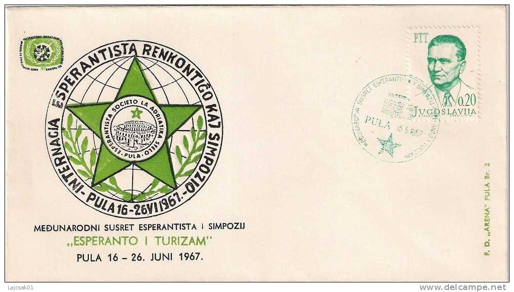 Yugoslavia 1967.special Esperanto Cover,Pula - Esperánto