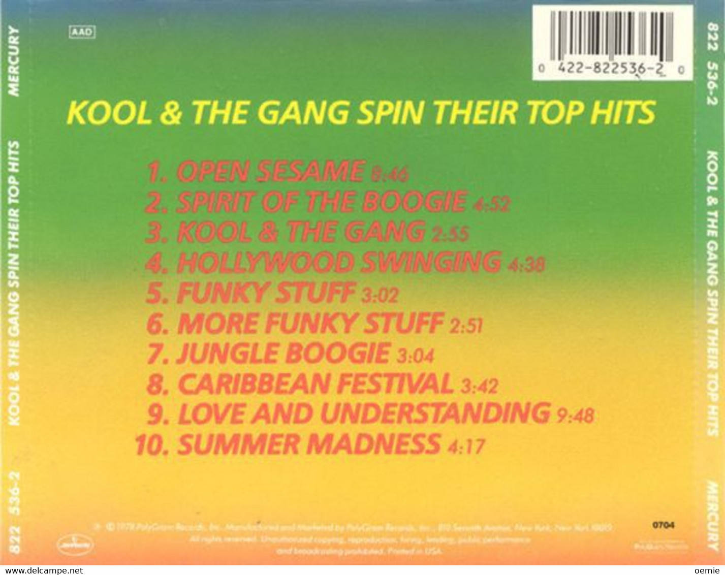 KOOL & THE GANG  °  SPIN THEIR TOP HITS    //  CD ALBUM NEUF SOUS CELLOPHANE - Soul - R&B