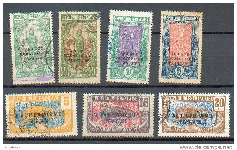 Congo 89 - YT 75-77-78-79-82-86-88 Obli - Used Stamps