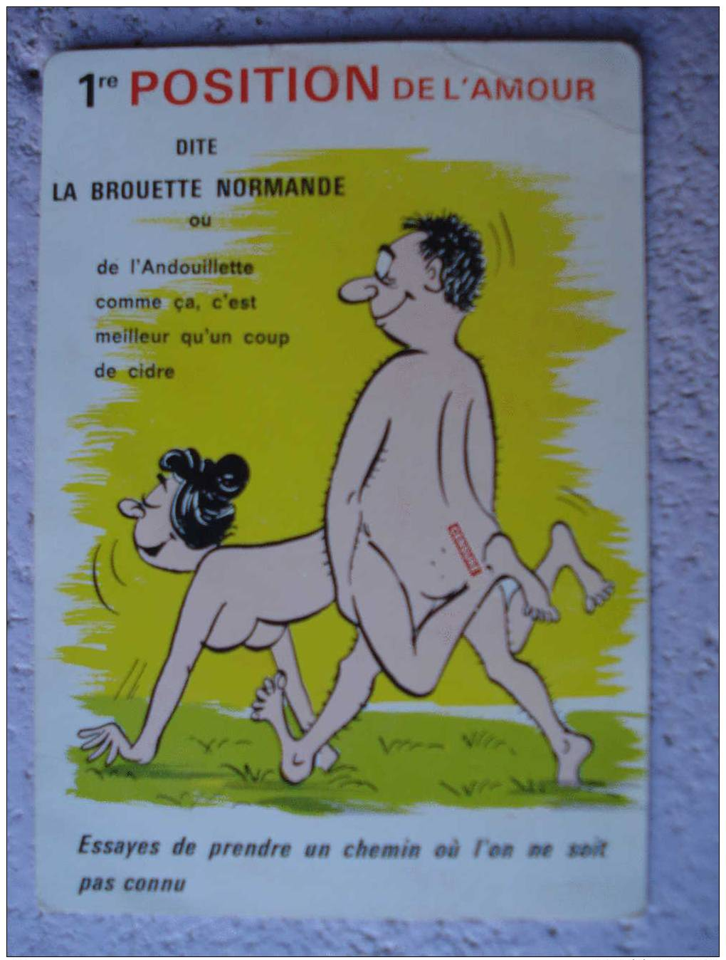 Humour position de l'amour -- 7 cartes différentes