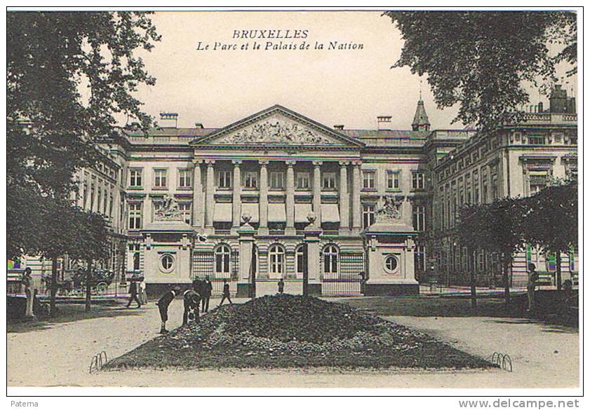 BRUXELLES, Paque Y Palacio`, Parc El Le Palais, ( Belgica)  , Post Card, Postkarte - Parks, Gärten