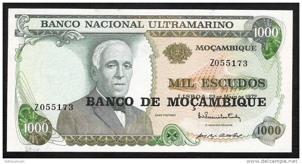 MOZAMBIQUE  P119  1000  ESCUDOS  1976  Replacement  Serie Z    UNC. - Mozambique