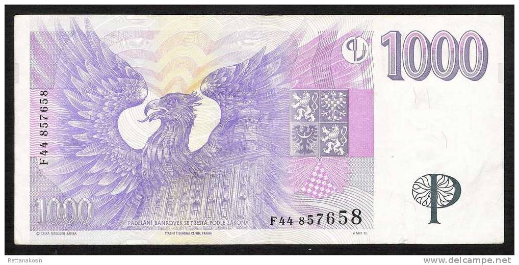 CZECH REPUBLIC  P15  1000 KORUN 1996. #F44      VF   NO P.h. - Tschechien