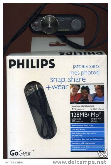 X PHILIPS GOGEAR MICRO DIGITAL CAMERAS 128MB USB PLUG & P - Cameras