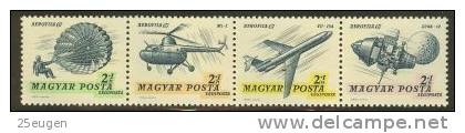 HUNGARY 1967 MICHEL NO:  2351A - 2354A  MNH - Unused Stamps