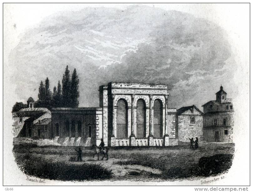 Landes, Fontaine De Dax........gravure 1838 - Stiche & Gravuren