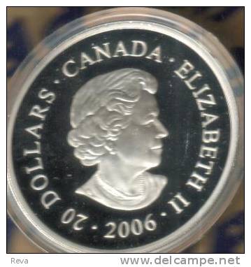 CANADA $20 DOLLARS NOTRE DAME PARIS COLOURED HOLOGRAM FRONT QEII BACK 2006 AG SILVER PROOF READ DESCRIPTION CAREFULLY!!! - Canada