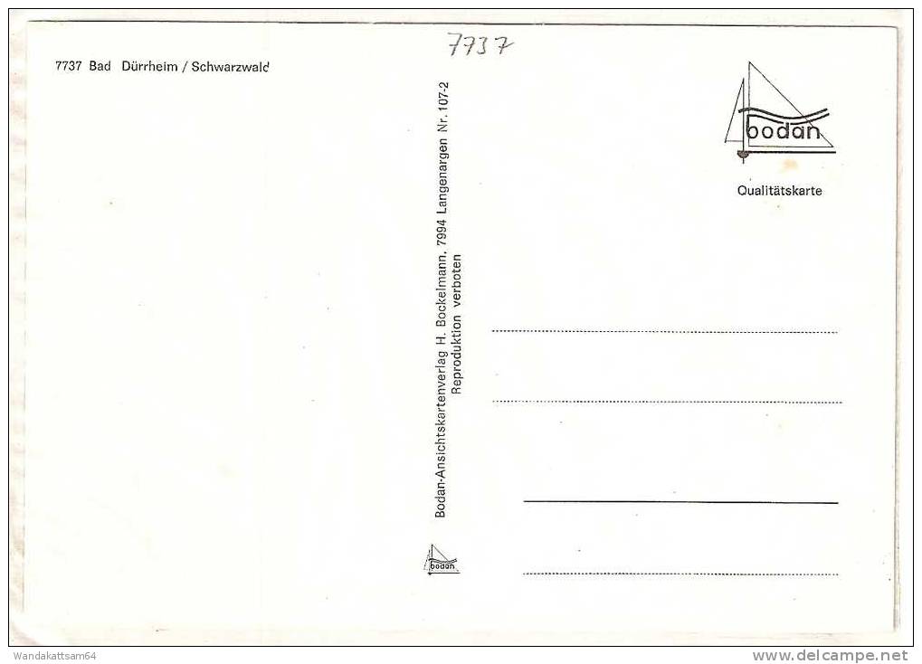 AK 107-2 BAD DÜRRHEIM - SCHW: Europas Höchstgelegenes Solbad 700-800 M Mehrbildkarte 4 Bilder Mit Schach Fontäne Fahnen - Bad Duerrheim