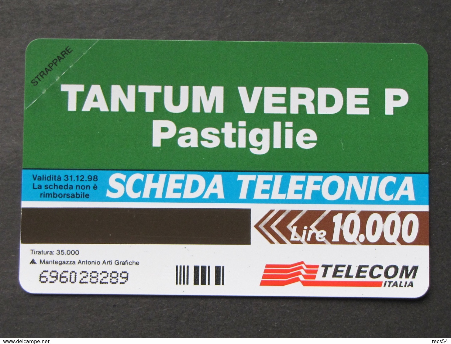 ITALIA TELECOM - 3432 C&C 339 GOLDEN - PRIVATE PUBBLICHE - TANTUM VERDE LIRE 10.000 - NUOVA MINT - Privadas - Homenaje