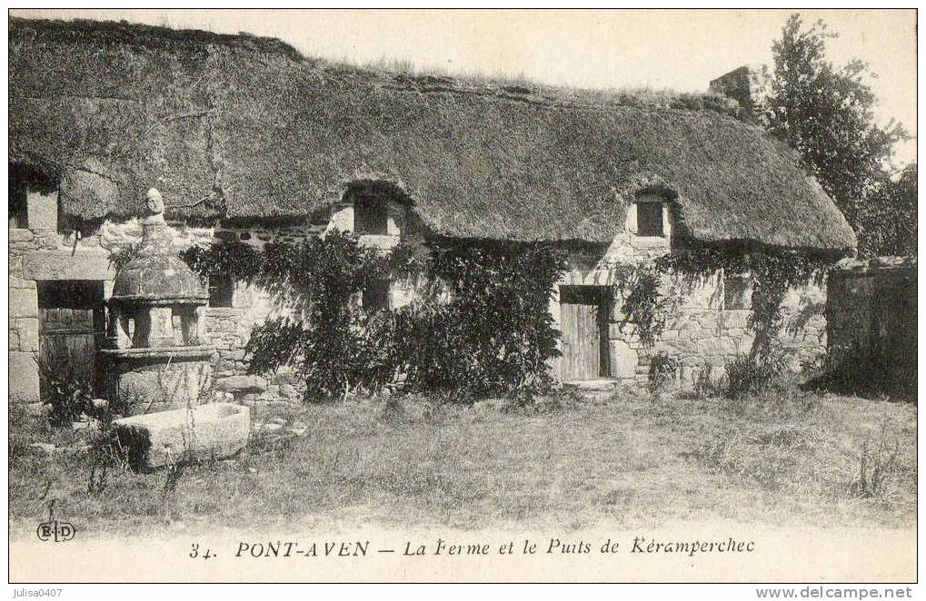 PONT AVEN (29) Ferme Et Puits De Kéramperchec - Pont Aven