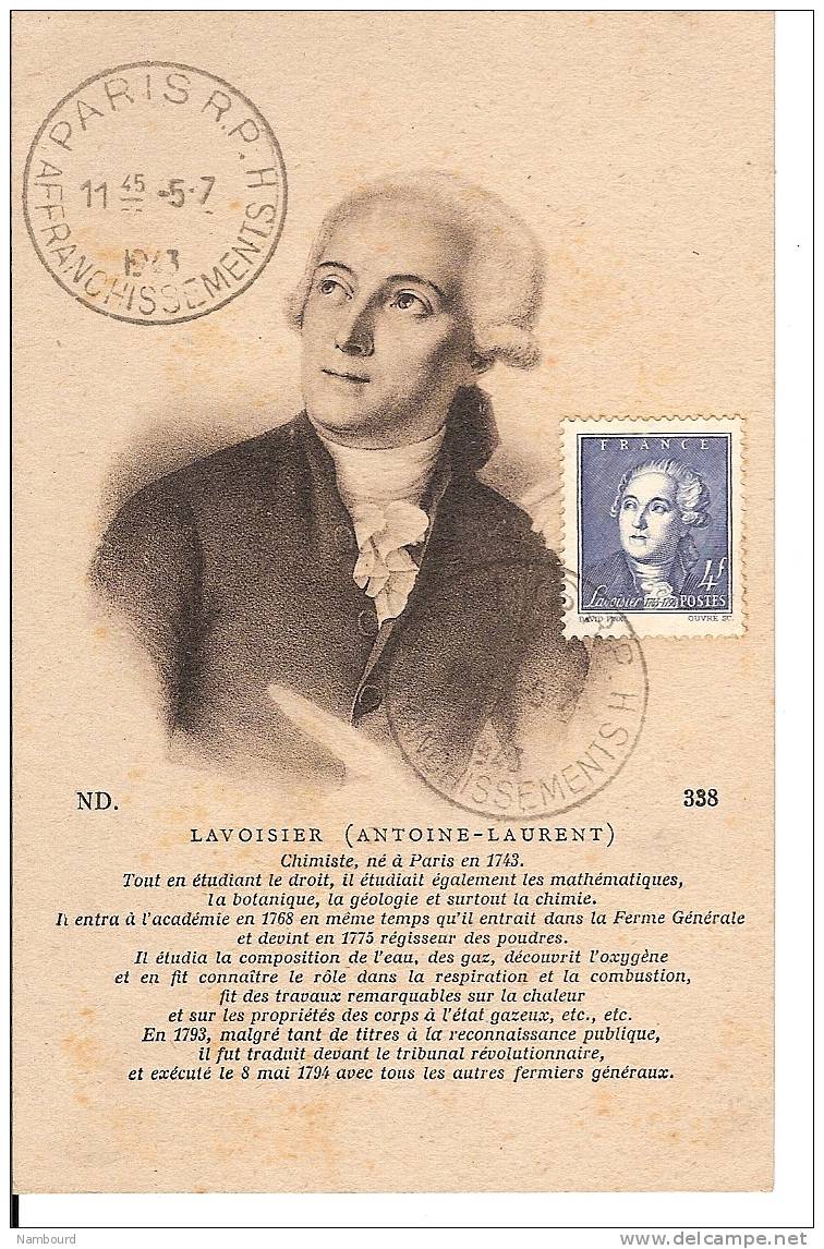 Lavoisier 1-er Jour - 1940-1949