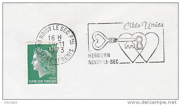 1973 France 93 Seine St Denis Noisy Le Sec Hebburn Jumelage Villes Jumelees Town Twinning Gemellagio - Mechanical Postmarks (Advertisement)