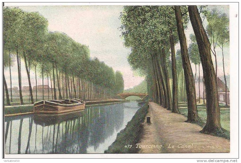 59..TOURCOING..LE CANAL..AQUA PHOTO L.V & Cie..NON ECRITE..PENICHE - Tourcoing