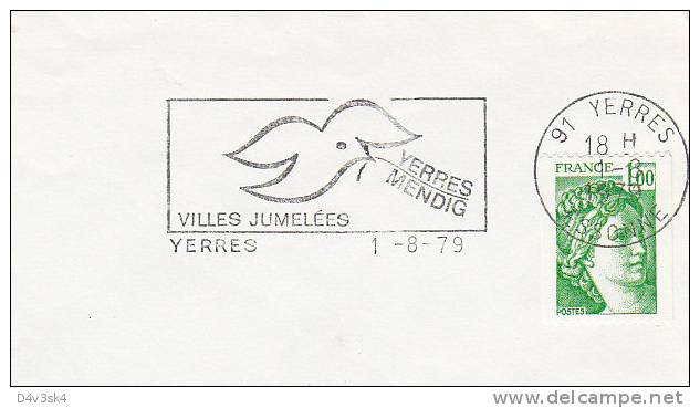 1979 France 91 Essonne Yerres Mendig Jumelage Villes Jumelees Town Twinning Gemellagio - Mechanical Postmarks (Advertisement)