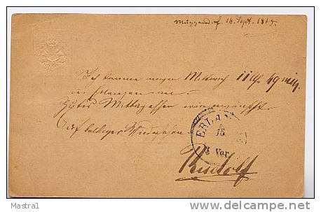 BAYERN  P2 I  Postkarte Muggendorf 1875  Kat. 80,00€ - Autres & Non Classés