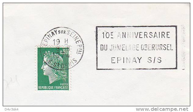 1974 France 93 Seine St Denis Epinay Oberursel 10 Anniversaire Jumelage Villes Jumelees Town Twinning Gemellagio - Mechanical Postmarks (Advertisement)