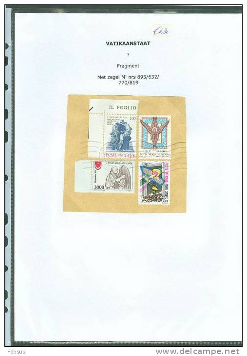 1990  Fragment Of Envelope With Mi Nrs 895/632/770/819 - 2 Aerea Stamps - Brieven En Documenten