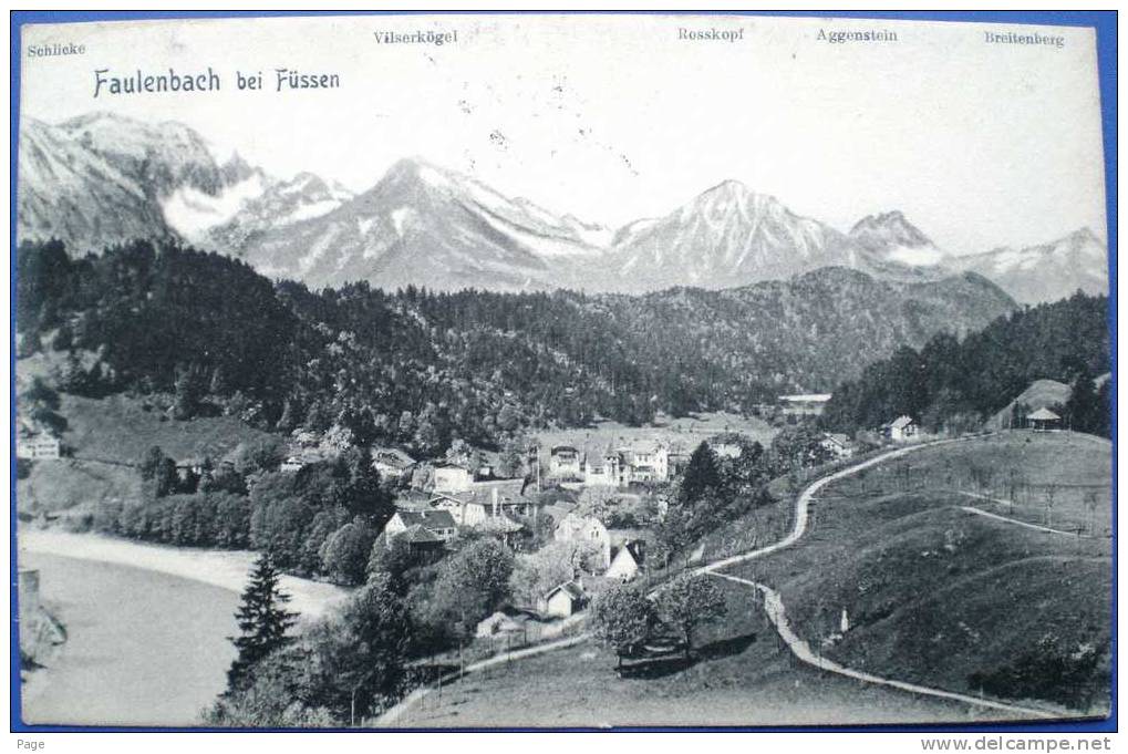 Faulenbach,Blick Auf Faulenbach,1907, - Füssen