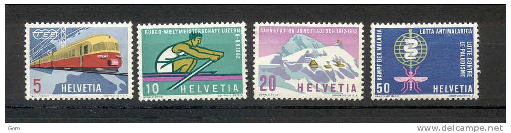 Suiza   1962.-   Y&T  Nº   689/92   ** - Nuevos