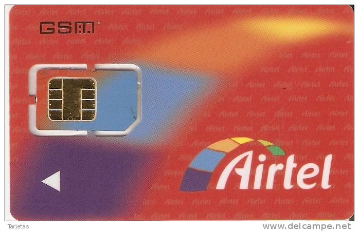 A-011/2 TARJETA GSM DE AIRTEL CON LOGO CHIP PEGADO CON CELO - Airtel