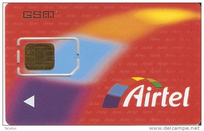 A-020/2  TARJETA GSM DE AIRTEL CON LOGO EN CHIP (PEGADO CON CELO) - Airtel