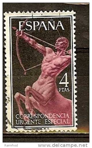 SPAIN 1956 Express - Centaur  -  4p. - Mauve And Black  FU - Special Delivery