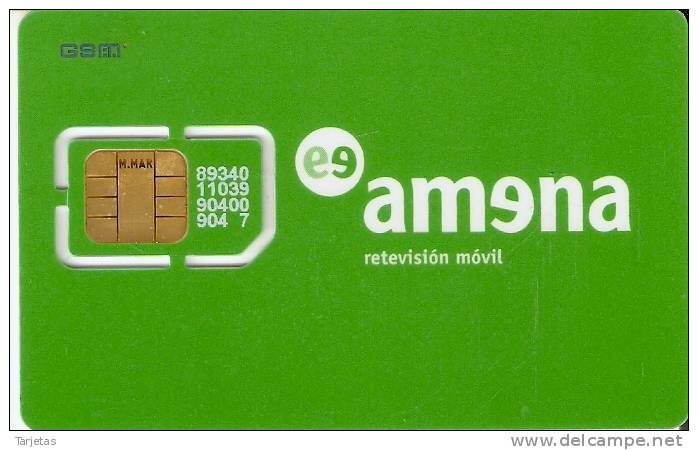 AMR-006 TARJETA DE GSM DE AMENA CON NUMERO - Amena - Retevision