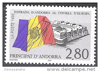 Andorre Français 1995 Yvert 466 Neuf ** Cote (2015) 1.90 Euro Adhésion D´Andorre Au Conseil De L´Europe - Neufs