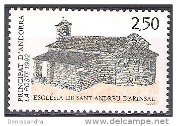 Andorre Français 1992 Yvert 415 Neuf ** Cote (2015) 1.70 Euro L´église De Sant Andreu D´Arinsal - Nuovi