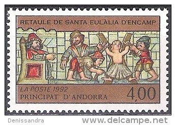 Andorre Français 1992 Yvert 422 Neuf ** Cote (2015) 2.70 Euro Retable De Sant Eulalia D´Encamp - Nuovi