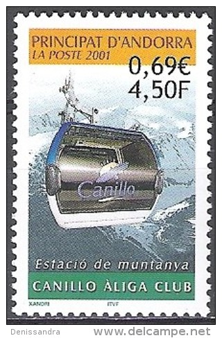 Andorre Français 2001 Yvert 540 Neuf ** Cote (2015) 2.70 Euro Télécabine Station De Montagne De Canillo Aliga Club - Neufs