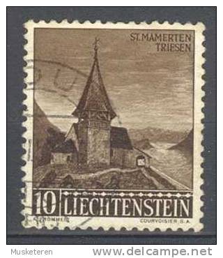 Liechtenstein 1957 Mi. 362  10 (Rp) Weihnachten Christmas Jul Noel Navidad Kapelle St. Mamerten Triesen - Usados