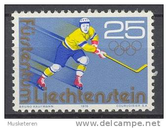 Liechtenstein 1976 Mi. 636  25 (Rp) Olympische Winterspiele Olympic Games Innsbruck´76 Eishockey MNH - Unused Stamps