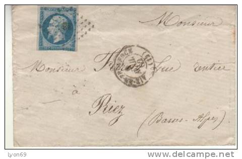 SEUL SUR LETTRE AIX EN PROVENCE  1862 - 1849-1876: Periodo Clásico