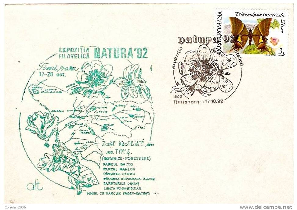 Romania / Special Cover With Special Cancellation / Natura '92 - Naturaleza