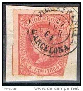 España Numero 64.  Cat Edifil. Fechador Villafranca (Barcelona) - Used Stamps