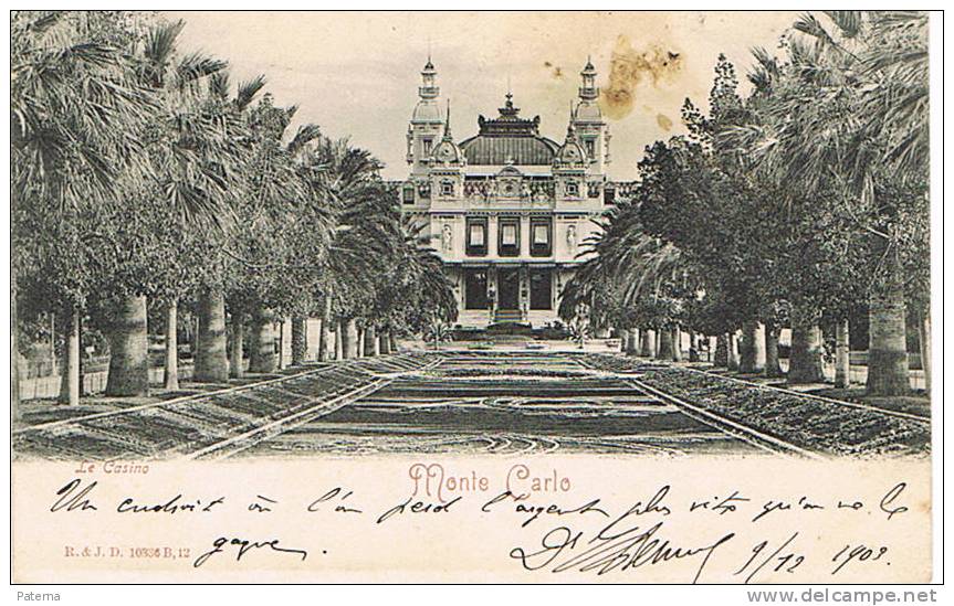3495  Postal,MONTE CARLO 1903 ( Monaco) , Post Card, Postkarte, - Briefe U. Dokumente