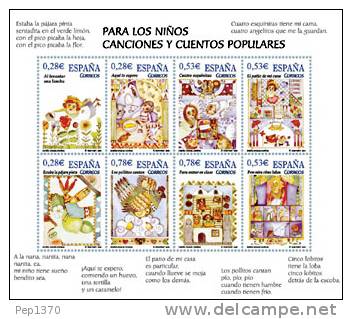 ESPAÑA 2005 - CANCIONES Y CUENTO POPULARES - Edifil Nº 4154 - YVERT 3734-3741 - Fairy Tales, Popular Stories & Legends