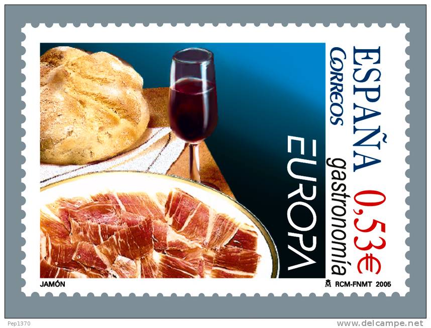 ESPAÑA 2005 - EUROPA GASTRONOMIA - Edifil Nº 4159 - YVERT 3746 - Vins & Alcools