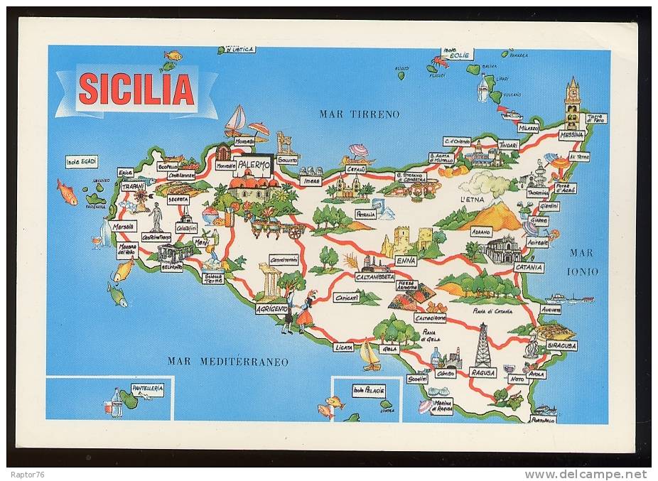 CPM  Italie  Carte De L'Ile - Other & Unclassified